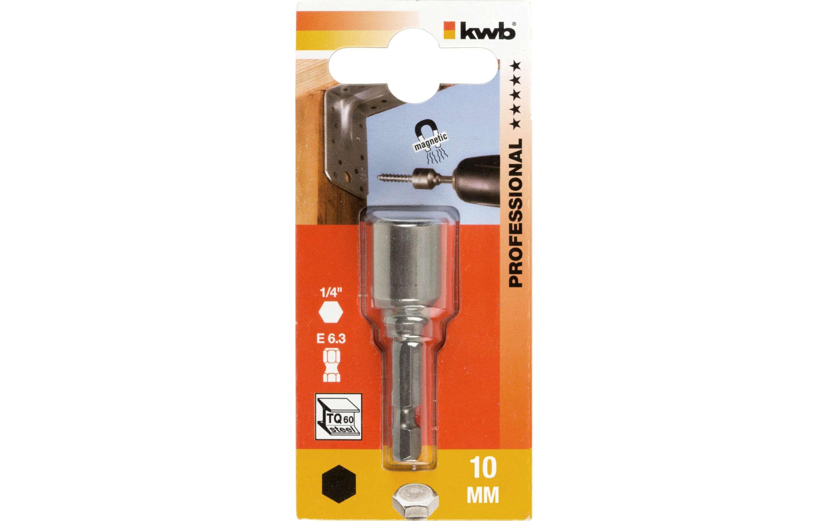 kwb Steckschlüssel 10 mm, E6.3 Magnet