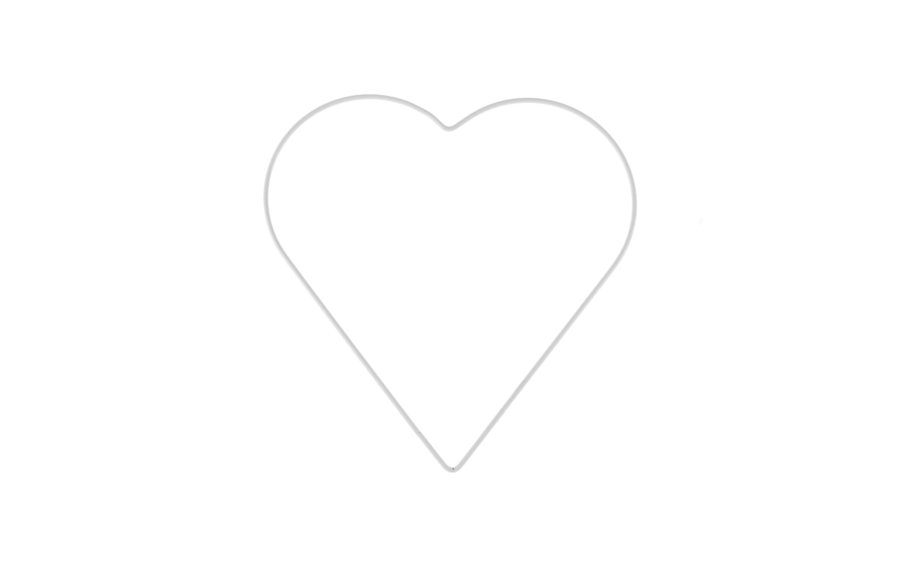 Glorex Metallherz 20 cm, 1 Stück, Weiss Glorex Metallherz 20 cm, 1 Stück, Weiss