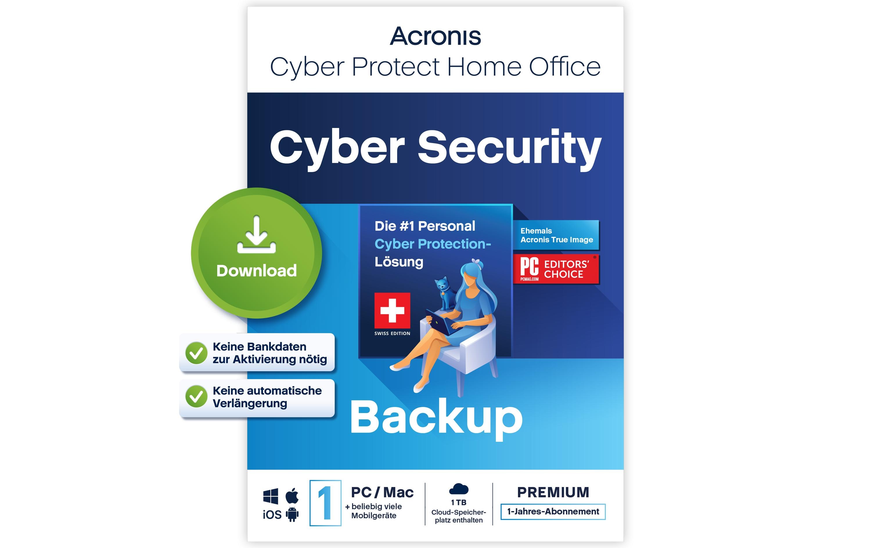 Acronis Cyber Protect Home Office Premium ESD, Subscr. 1 PC, 1 Jahr Acronis Cyber Protect Home Office Premium ESD, Subscr. 1 PC, 1 Jahr