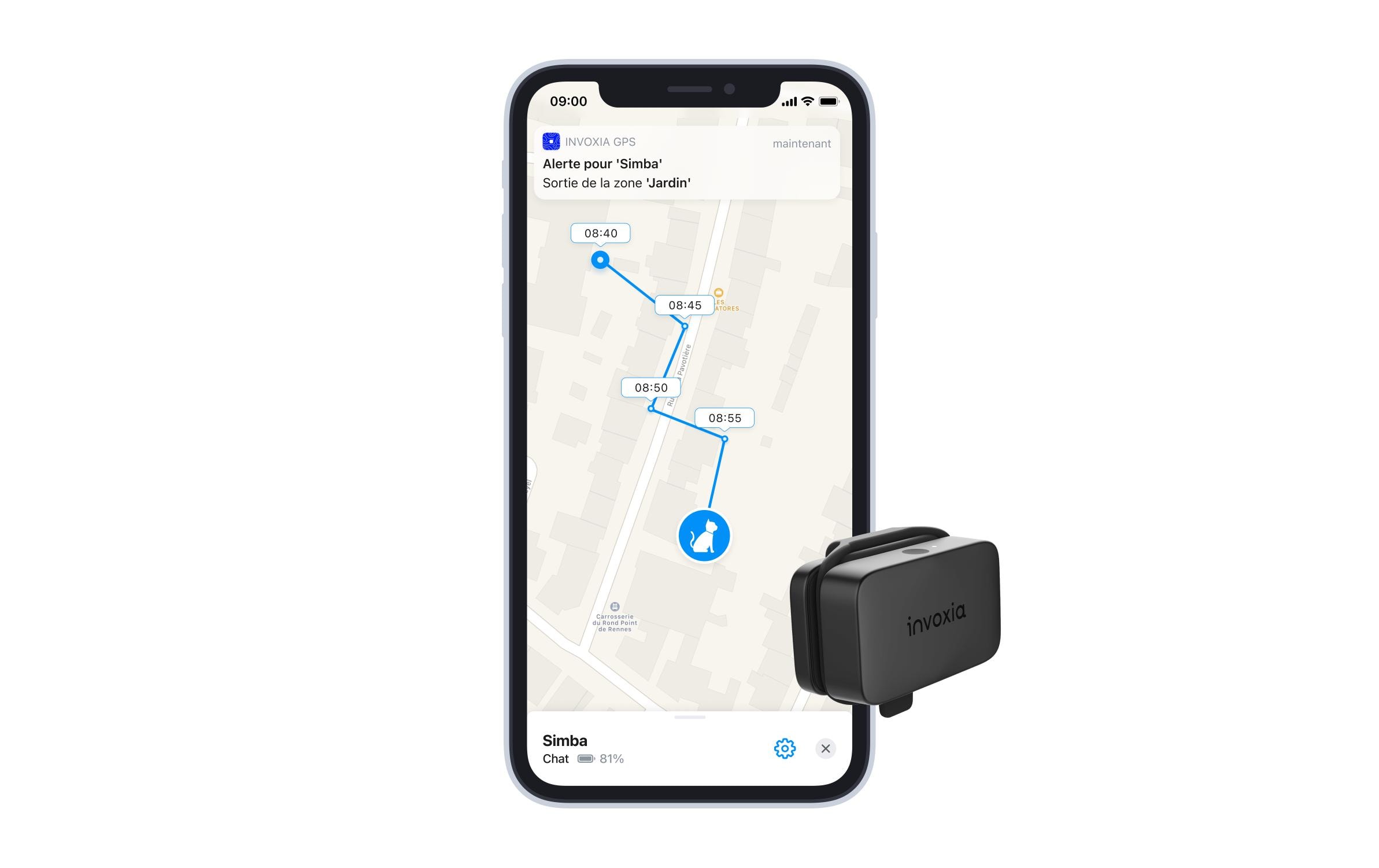 Invoxia GPS-Tracker für Katzen und Hunde