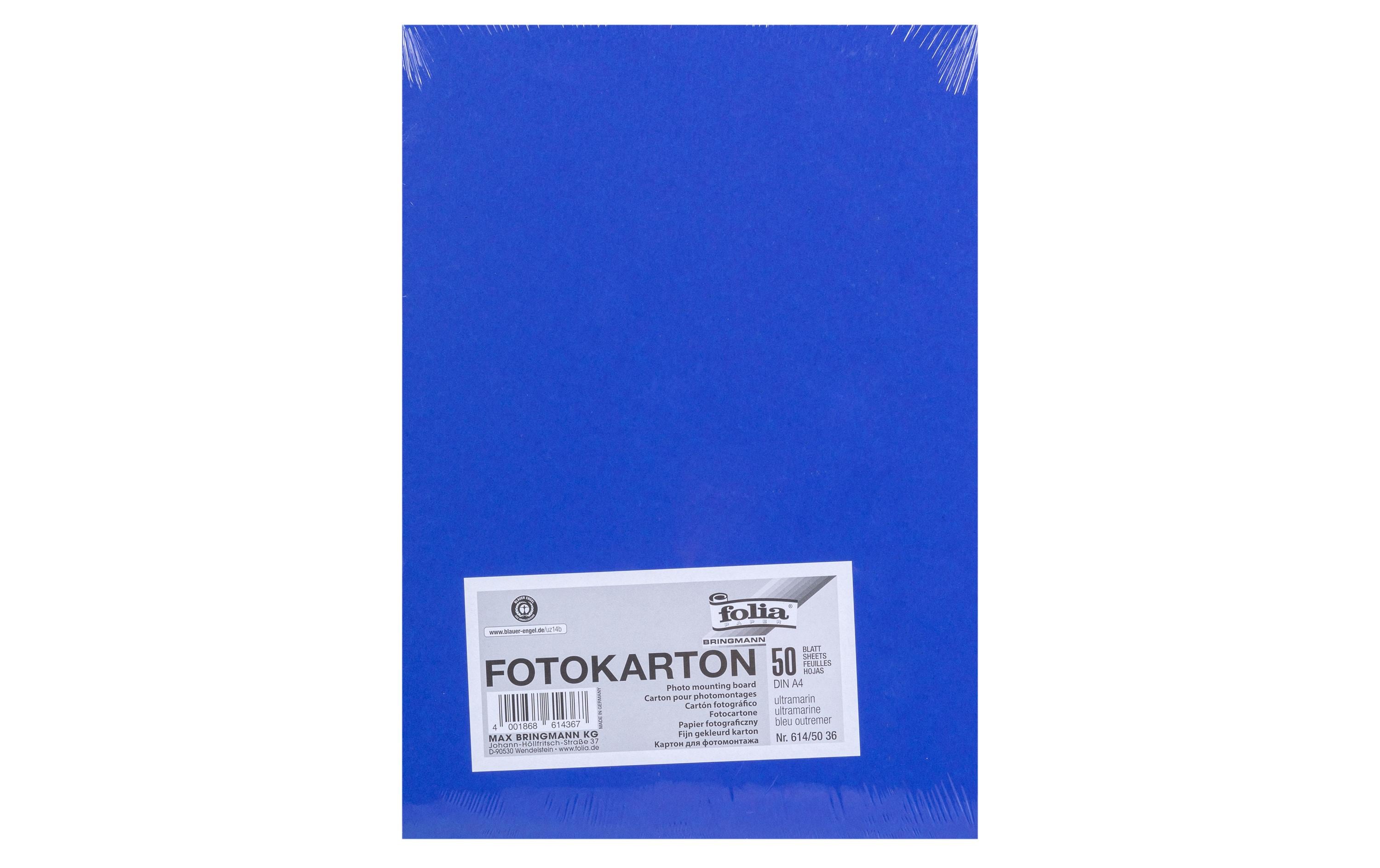 Folia Fotokarton A4, 300 g/m², 50 Blatt, Ultramarin