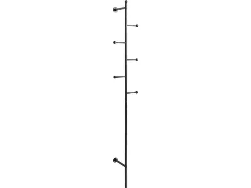 AC Design Garderobenständer Aspen Schwarz, 24.6 x 20.7 x 171.2 cm