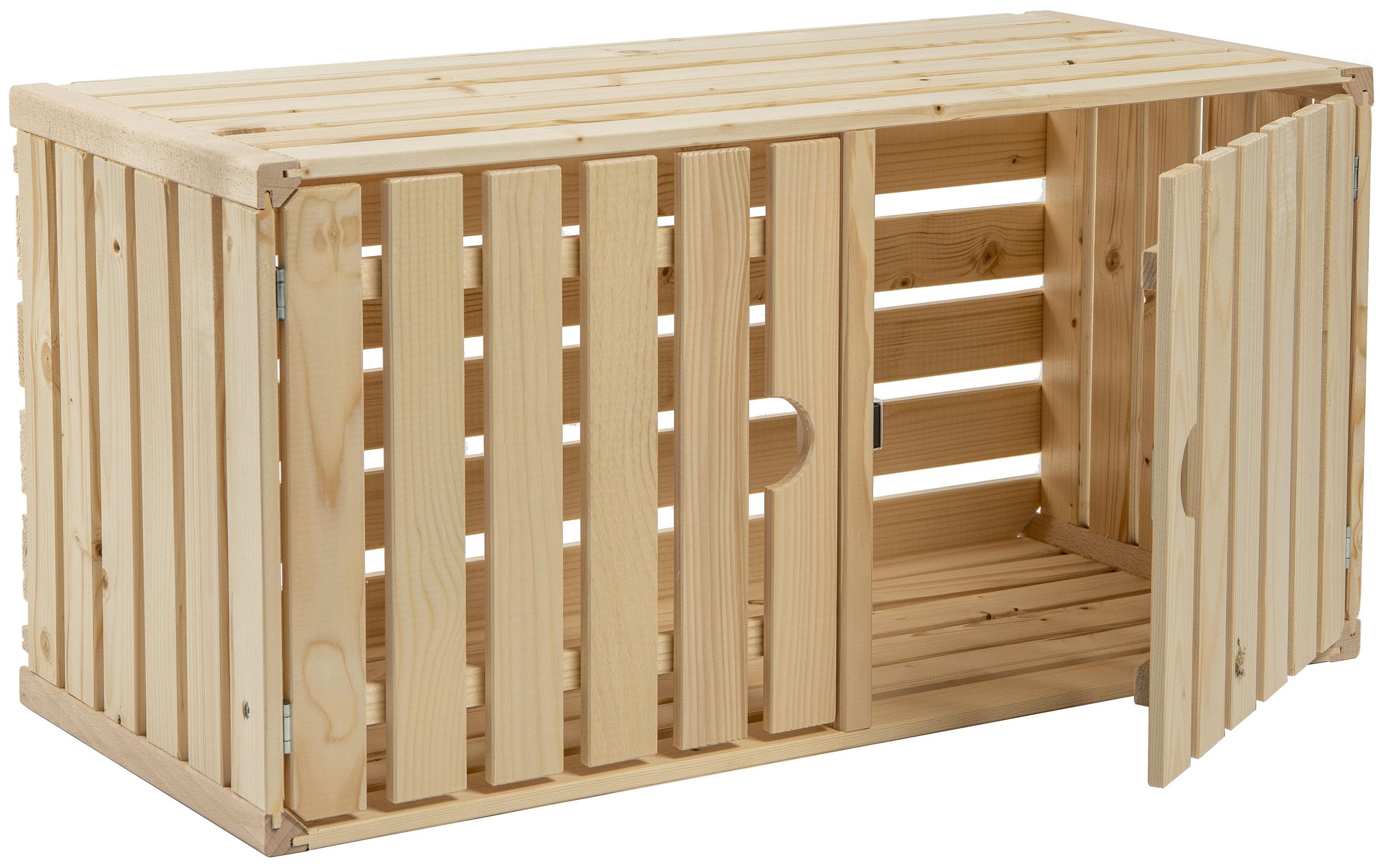 Holz Zollhaus Holzharasse A 70 x 35 cm, mit Tür schweizer Holz