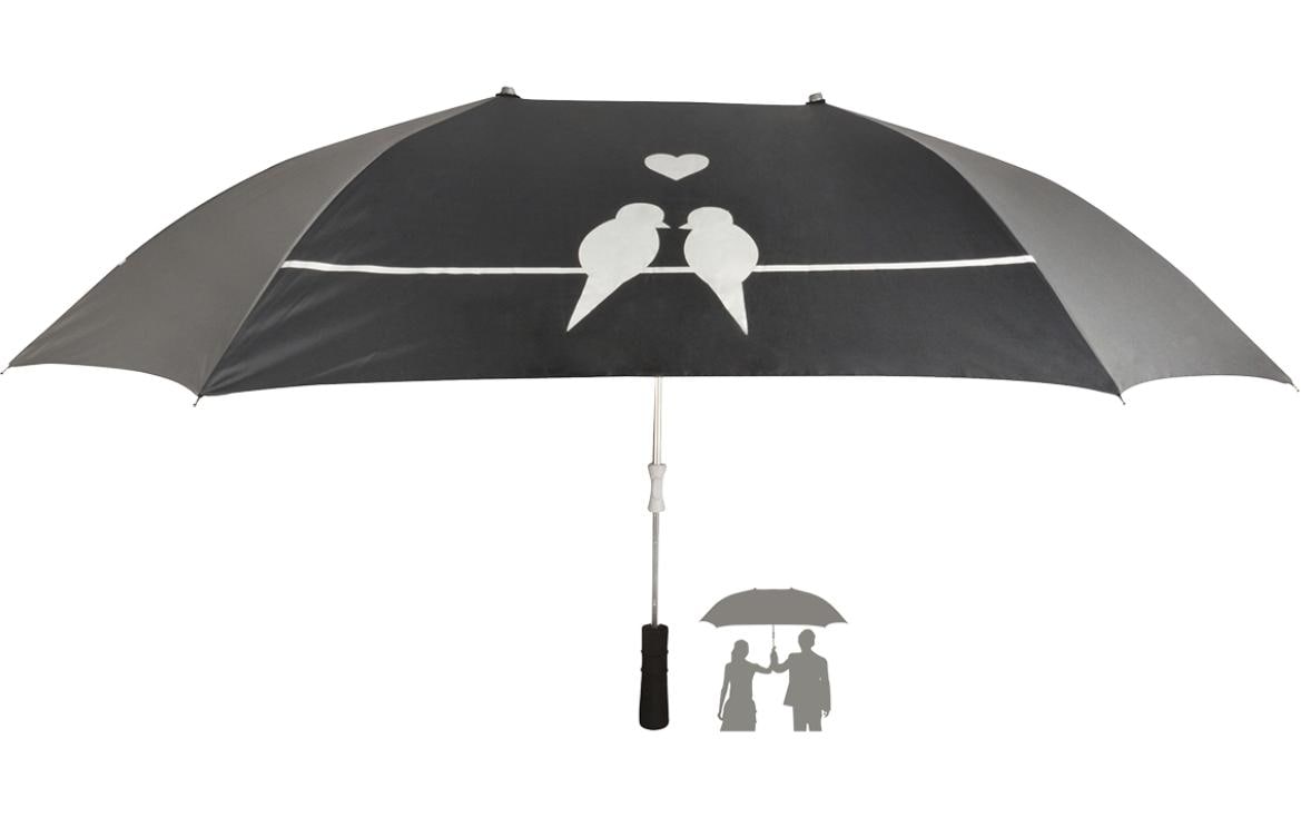 Esschert Design Partner-Regenschirm XL Grau/Schwarz