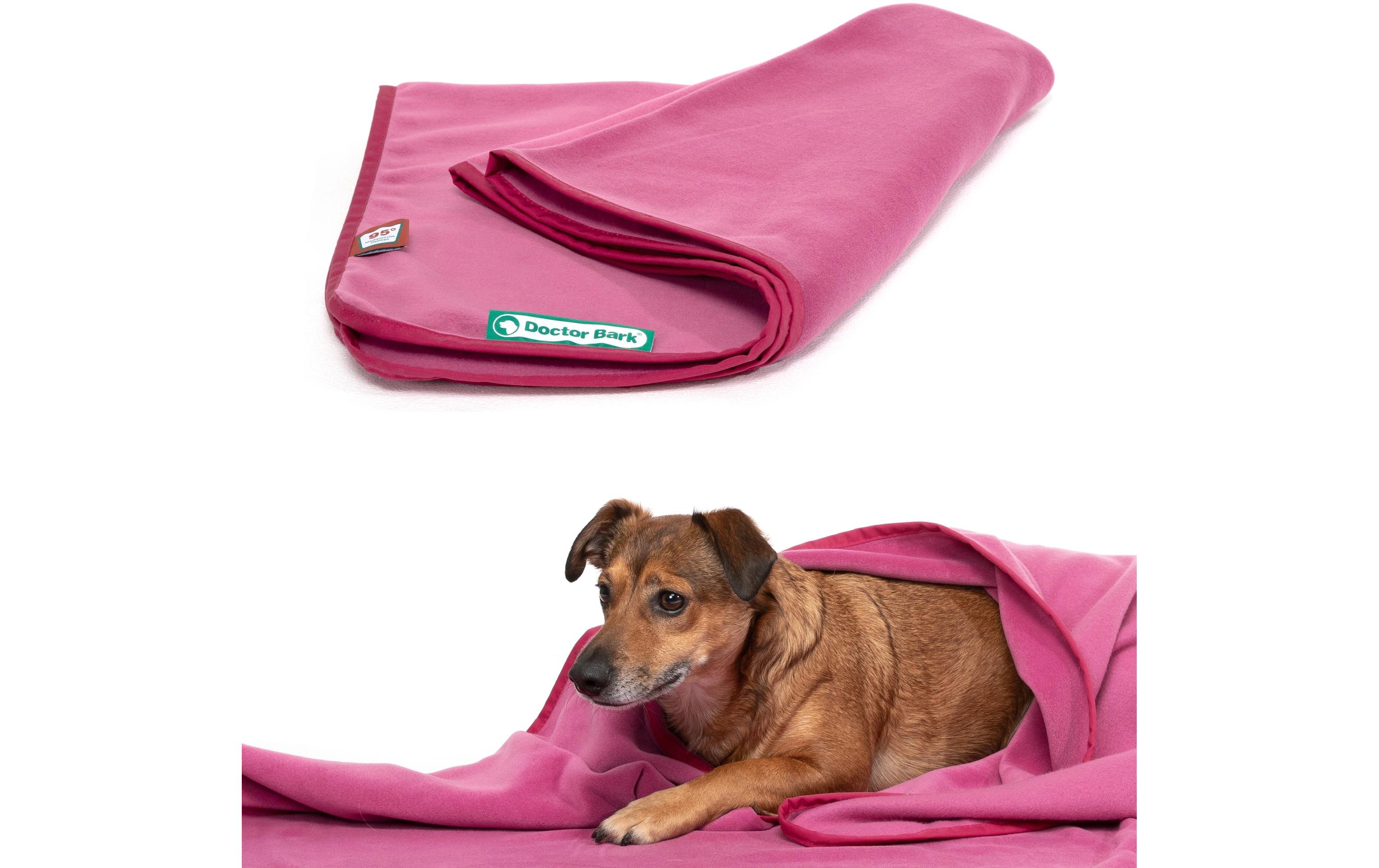 Doctor Bark Hunde-Decke Fleece L Hot pink, 100 x 70 cm