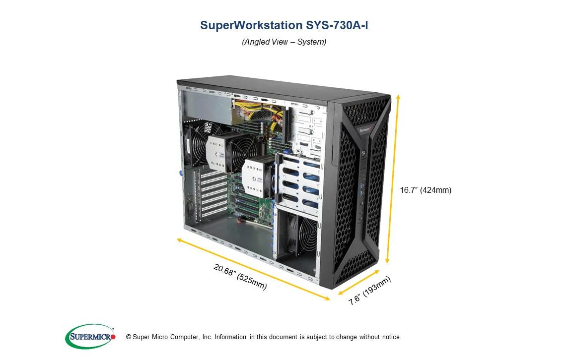 Supermicro Barebone Super Workstation SYS-730A-I Supermicro Barebone Super Workstation SYS-730A-I