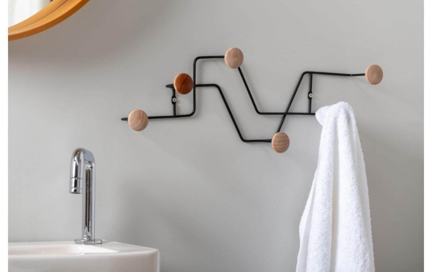 present time Wandgarderobe Zig Zag 6 Haken, Nature