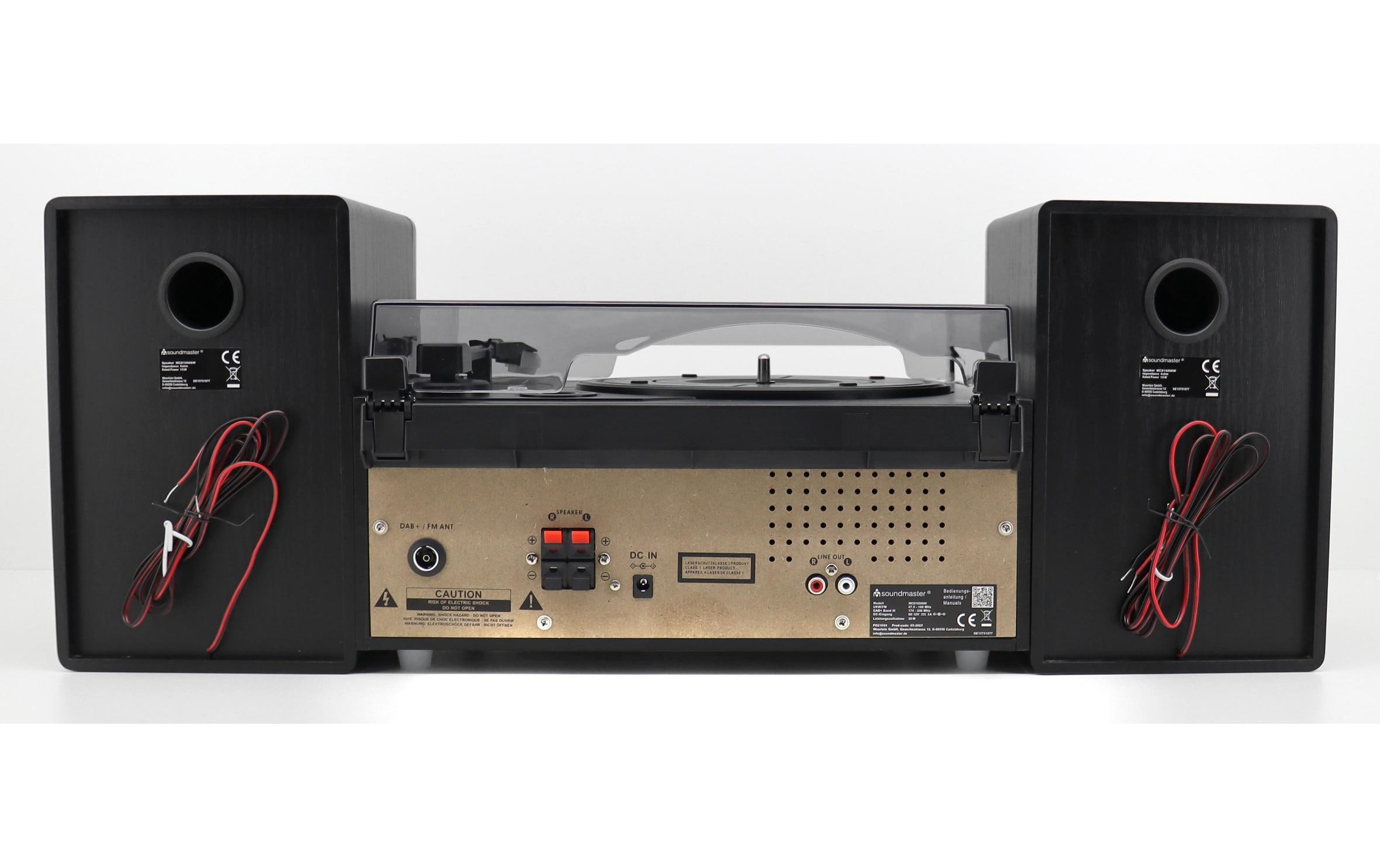 soundmaster Stereoanlage MCD1950SW Schwarz