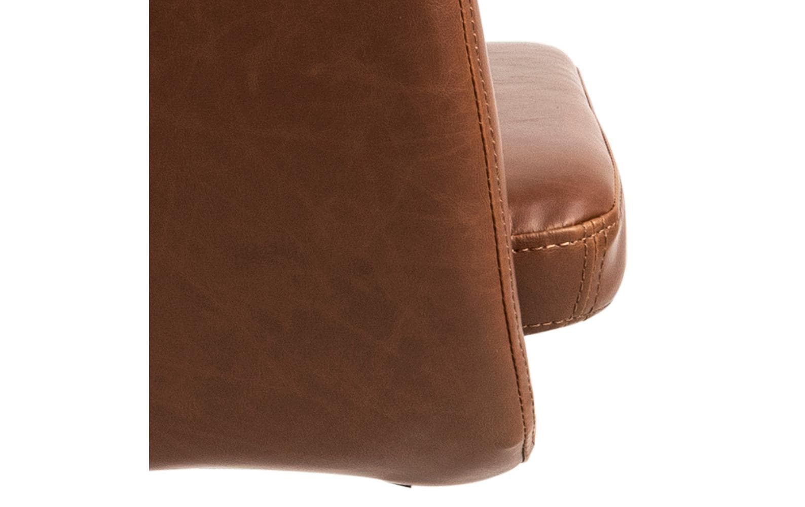 AC Design Bürostuhl Nora, mit Polsterrücken und Armlehnen, Cognac