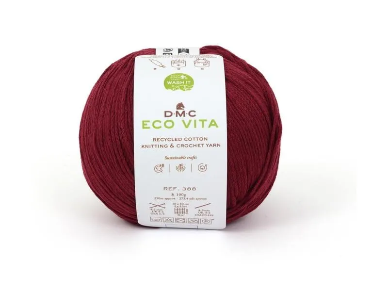 DMC Wolle Eco Vita 100 g, Kaminrot DMC Wolle Eco Vita 100 g, Kaminrot