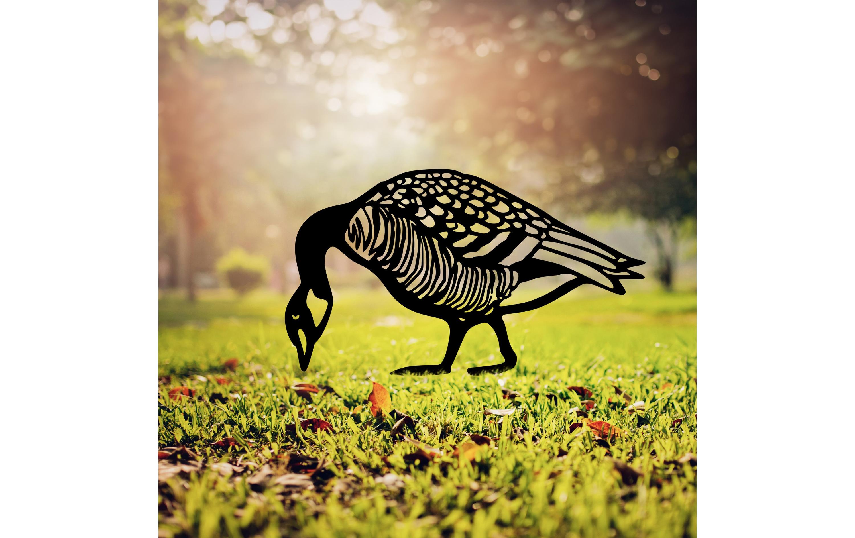 Wallxpert Gartenstecker Ente 44 x 50 cm