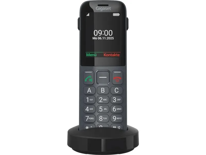 Gigaset Schnurlostelefon Comfort 600 SIM Schwarz/Grau