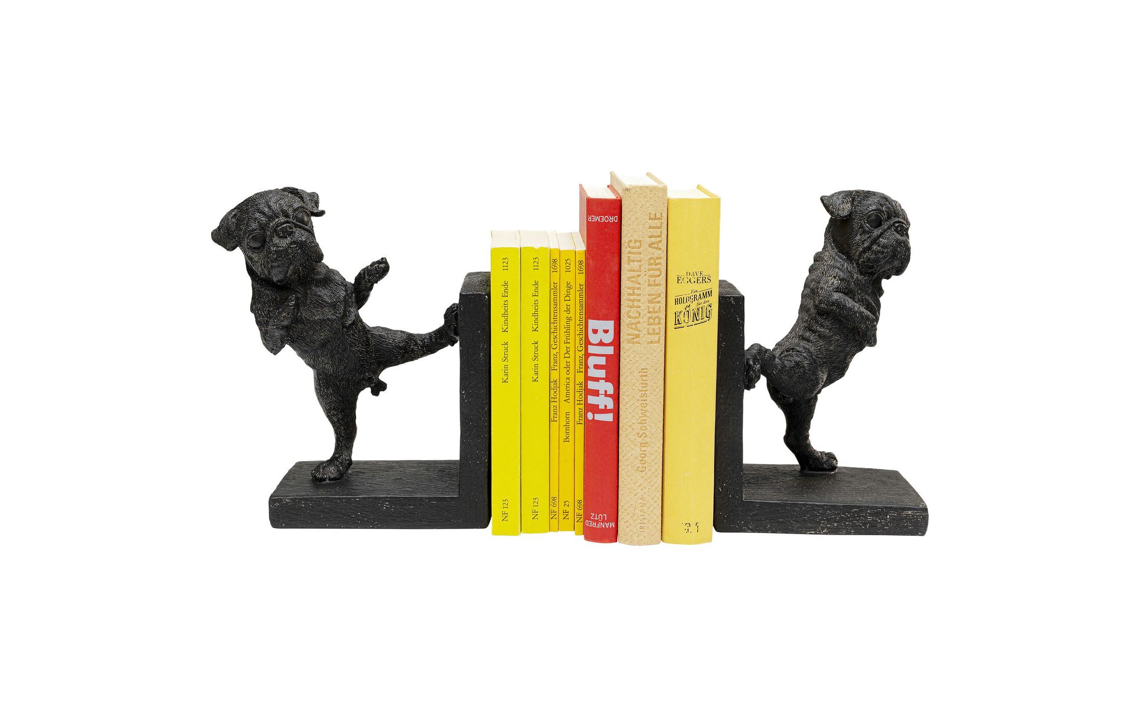 Kare Buchstütze Dancing Dogs 2er Set, Schwarz Kare Buchstütze Dancing Dogs 2er Set, Schwarz