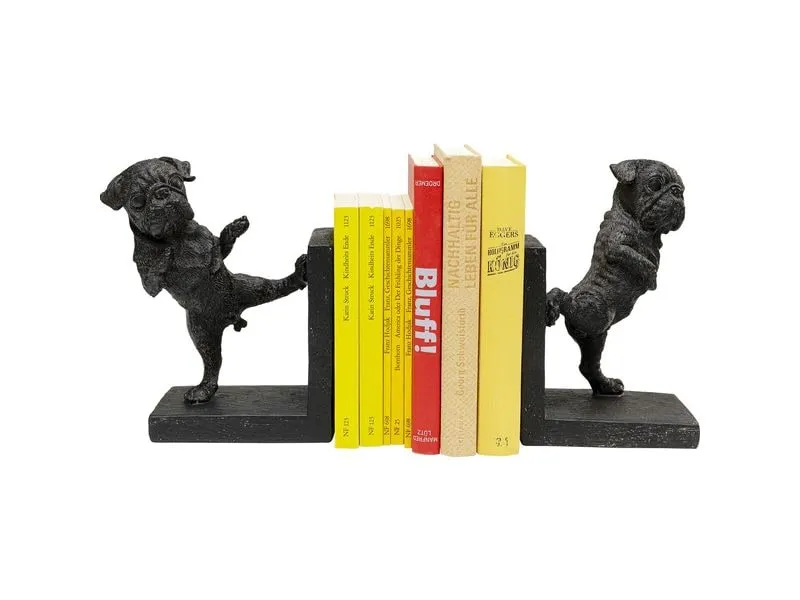 Kare Buchstütze Dancing Dogs 2er Set, Schwarz Kare Buchstütze Dancing Dogs 2er Set, Schwarz