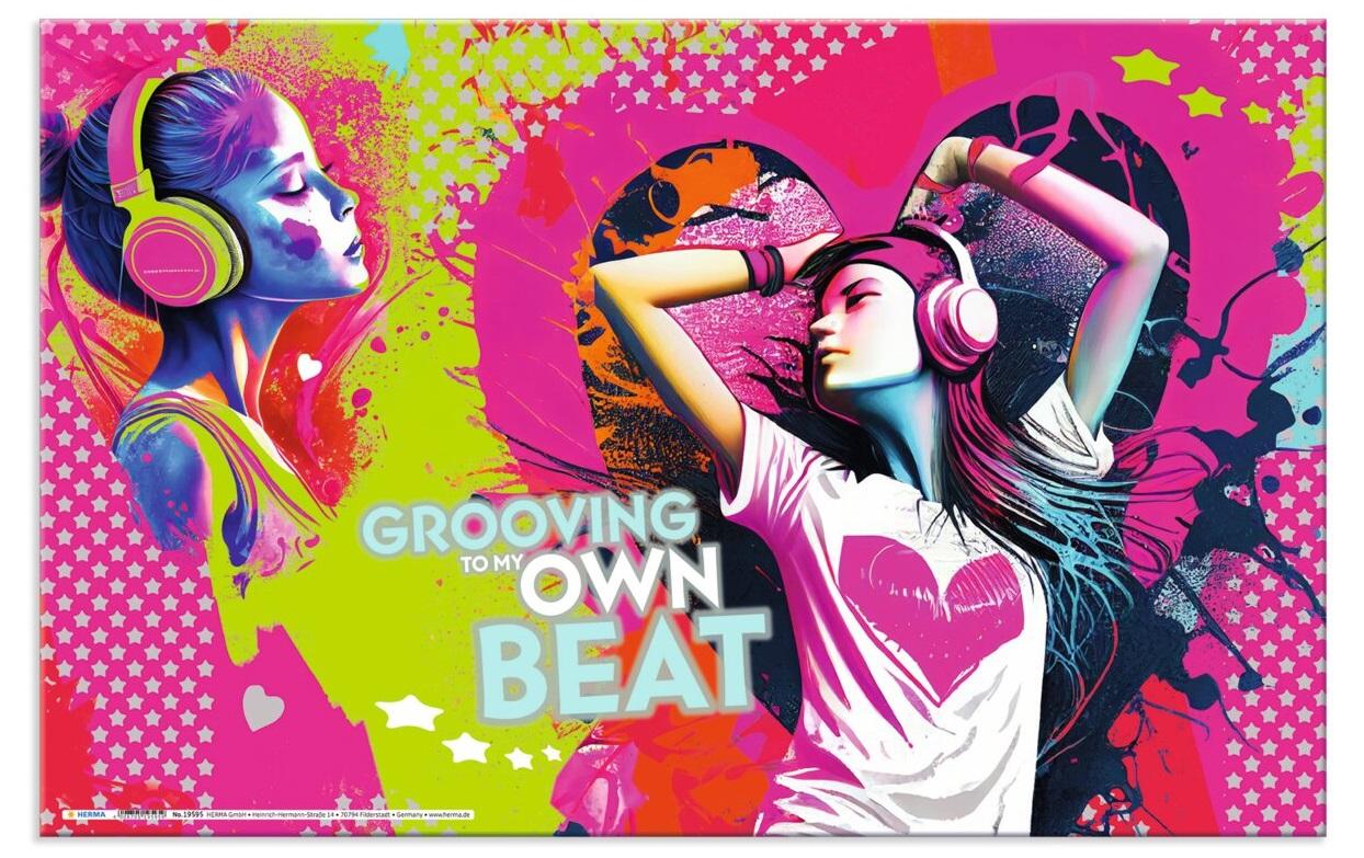 HERMA Schreibunterlage Music Girl 55 x 35 cm HERMA Schreibunterlage Music Girl 55 x 35 cm
