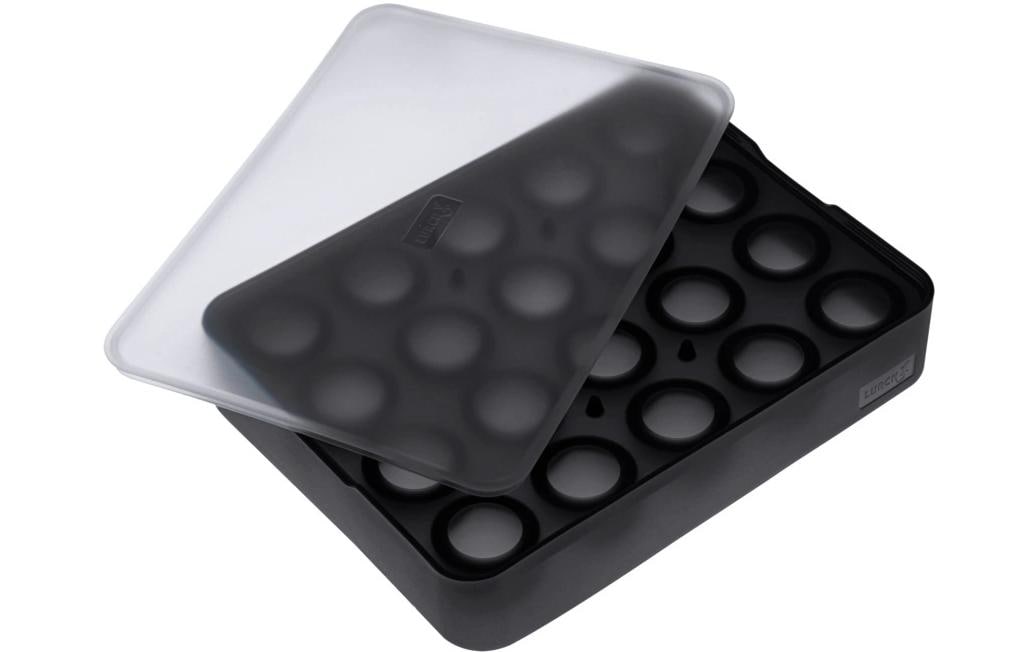 Lurch Eiswürfelform kleine Kugeln Schwarz / Transparent, Ø 3 cm