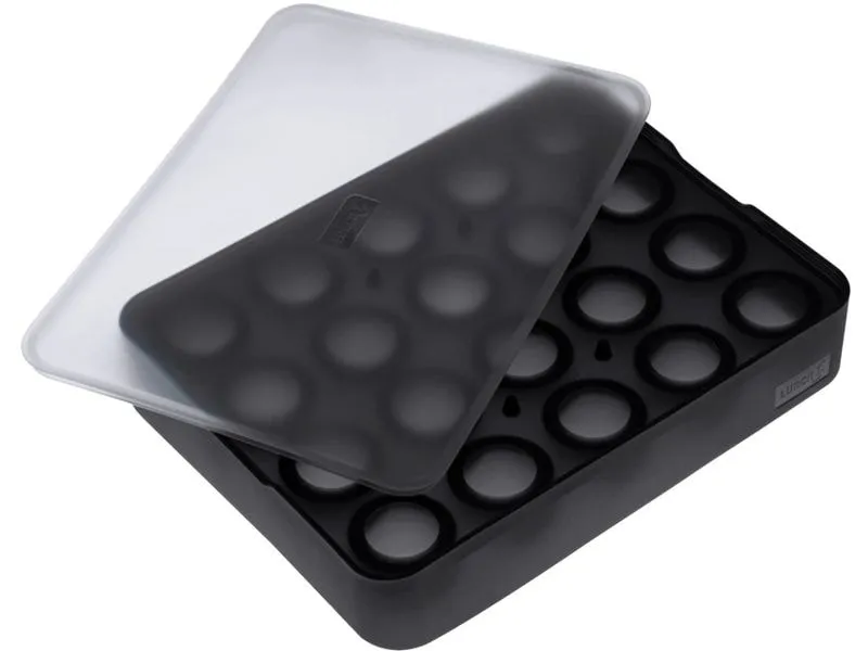 Lurch Eiswürfelform kleine Kugeln Schwarz / Transparent, Ø 3 cm