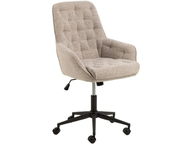AC Design Bürostuhl Erik, mit Polsterrücken und Armlehnen, Beige