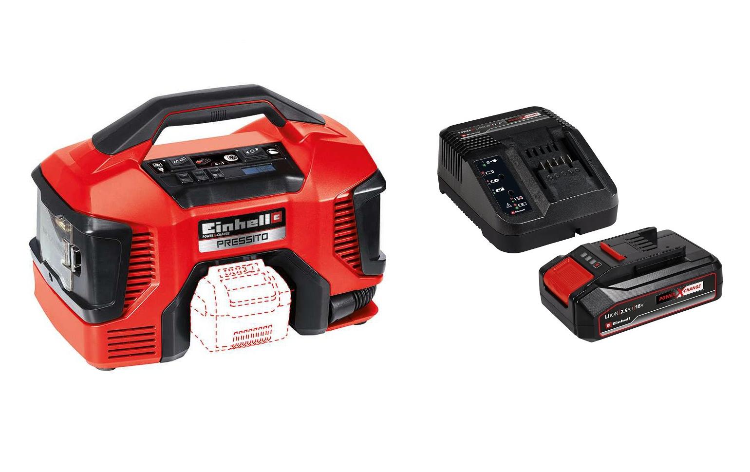 Einhell Akku-Kompressor Hybrid Pressito Kit