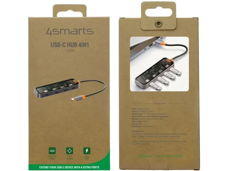 4smarts USB-Hub 4 in 1 Lucid Hub 4smarts USB-Hub 4 in 1 Lucid Hub