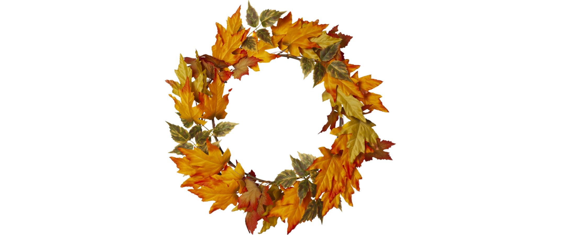 Star Trading Lichterkette Herbstkranz, 30 LEDs, Ø 45 cm,