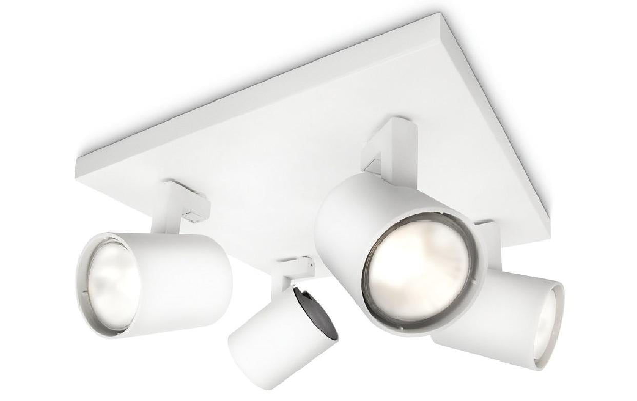 Philips Aufbauspot Runner, 4 x GU10, 20 W, Weiss Philips Aufbauspot Runner, 4 x GU10, 20 W, Weiss