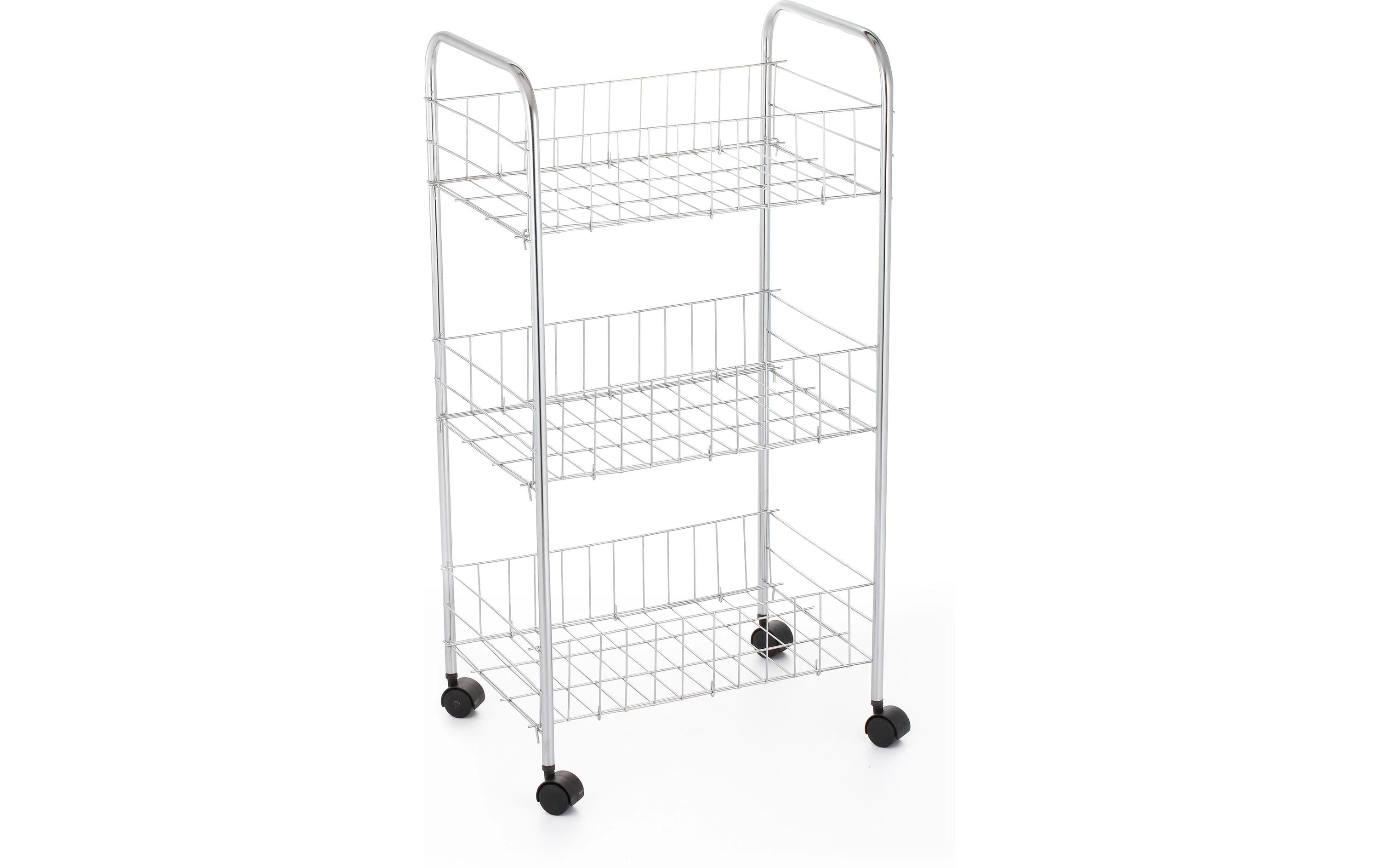 MSV Küchenwagen 26.5 x 68 x 37 cm, Silber