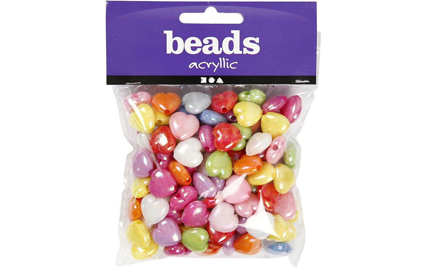 Creativ Company Kunststoffperlen 25 mm x 15 mm Herzen