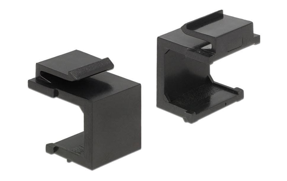 Delock Blindabdeckung 4 Stück, Schwarz