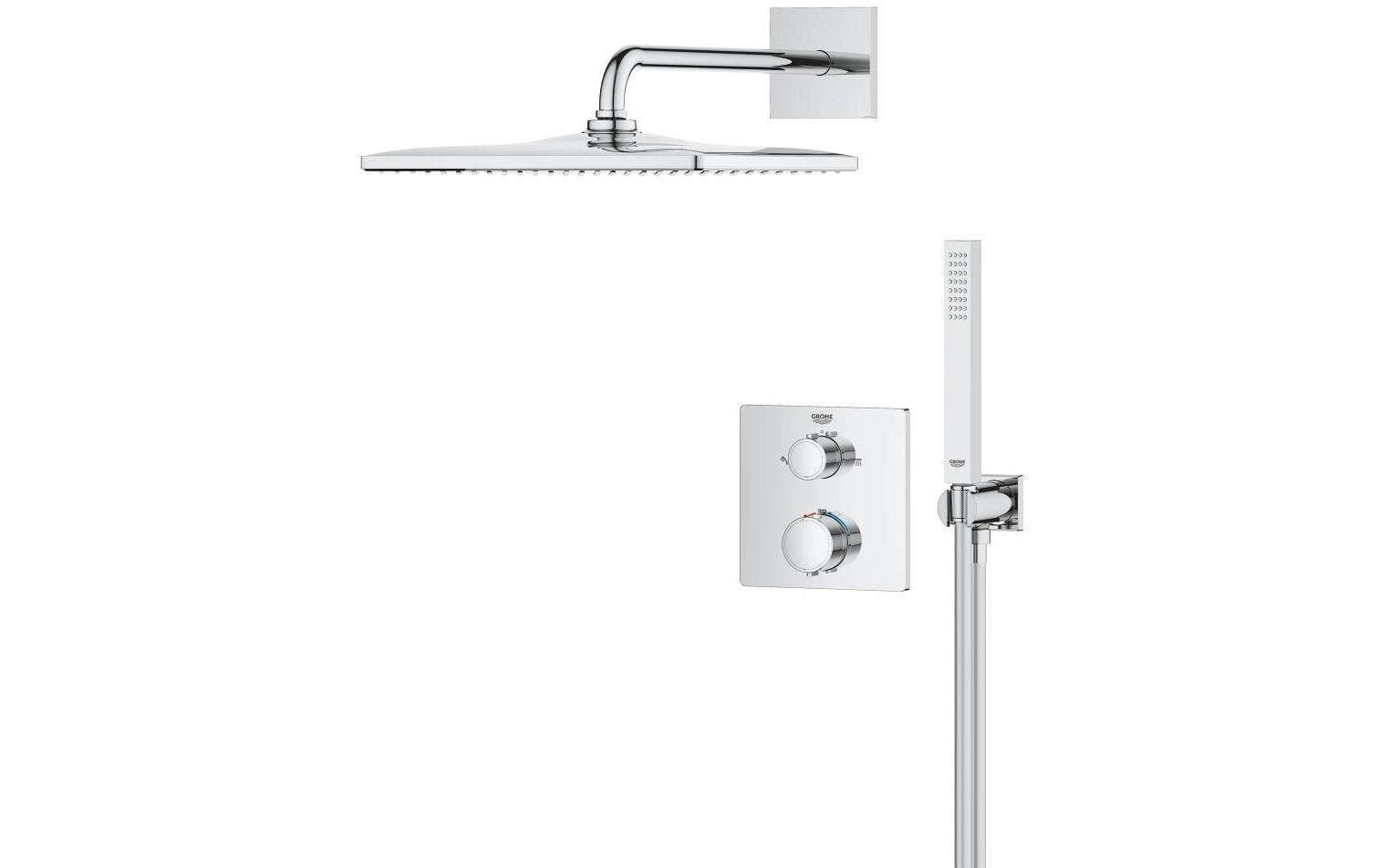 GROHE Precision Unterputz, mit Thermostat, Messing, Chrom