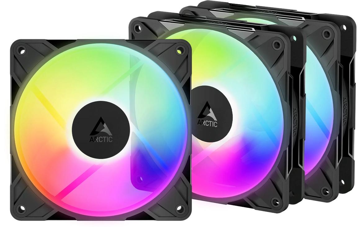 Arctic Cooling PC-Lüfter P12 Pro Revers ARGB 120 x 120 x 25 mm, 3 Stück