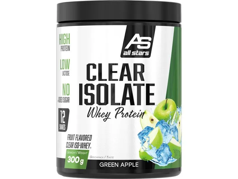 All Stars Pulver Clear Isolate Whey Protein Grüner Apfel 300 g