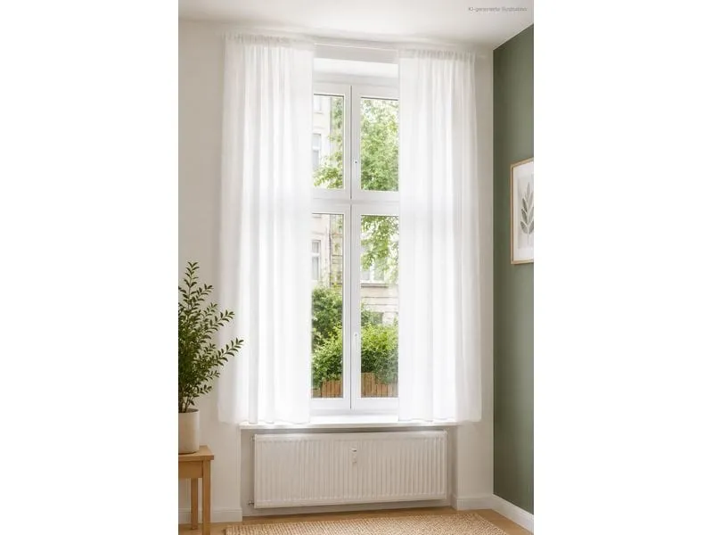 Urbanara URBANARA Vorhang 2er-Set Musselin Trofa 135 cm x 320 cm Urbanara URBANARA Vorhang 2er-Set Musselin Trofa 135 cm x 320 cm
