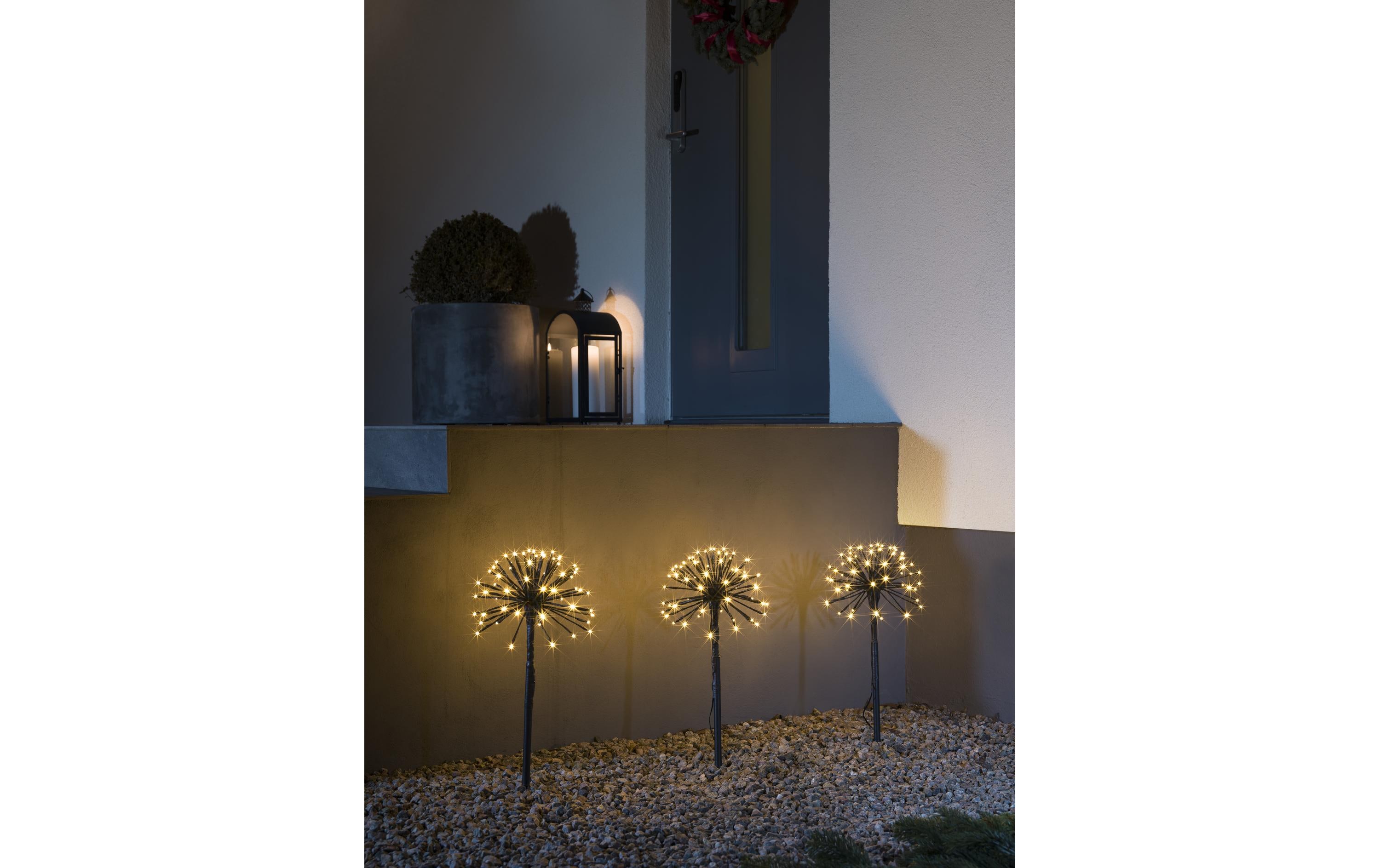 Konstsmide LED Spiessleuchte, 50 cm, Schwarz, 3er Set