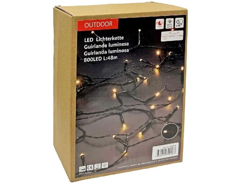 Dameco LED Outdoor Lichterkette 800 LED Warm weisses Licht L: 48m Dameco LED Outdoor Lichterkette 800 LED Warm weisses Licht L: 48m