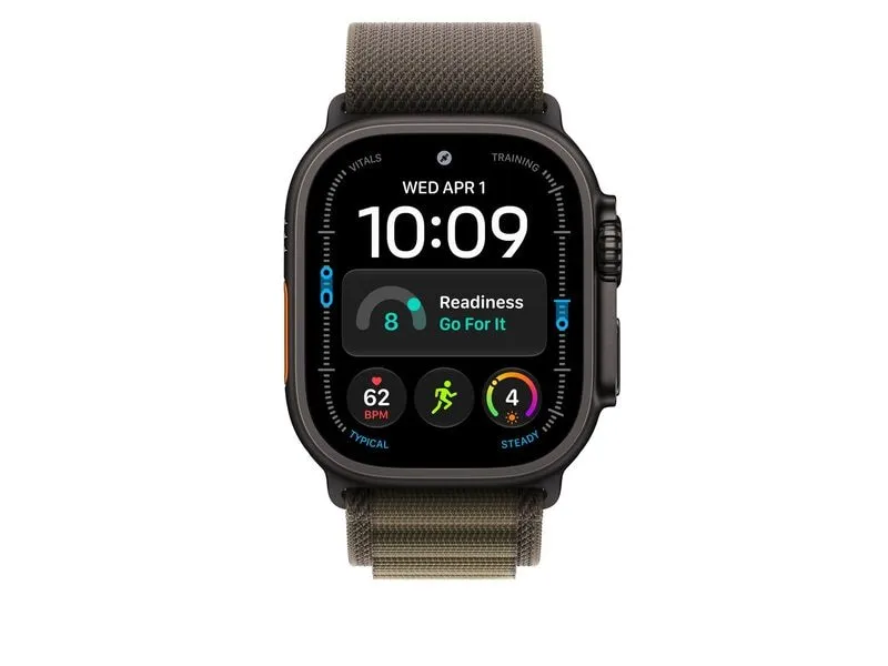 Apple Alpine Loop 49 mm Dark Olive Black Titanium Finish Large