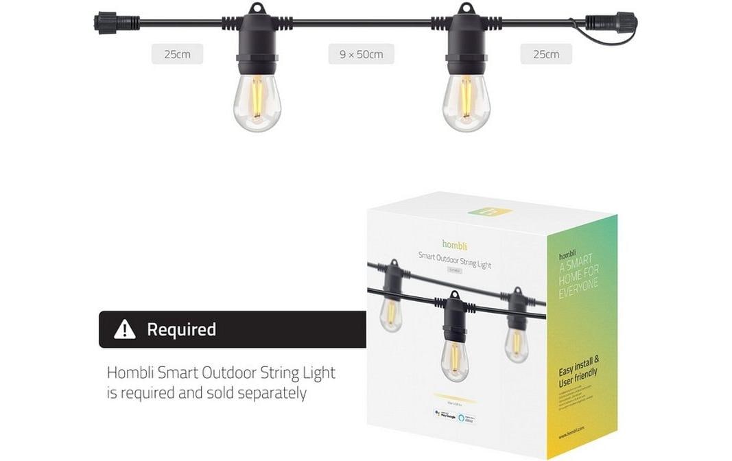 hombli Gartenleuchte String Light 5m Verlängerung