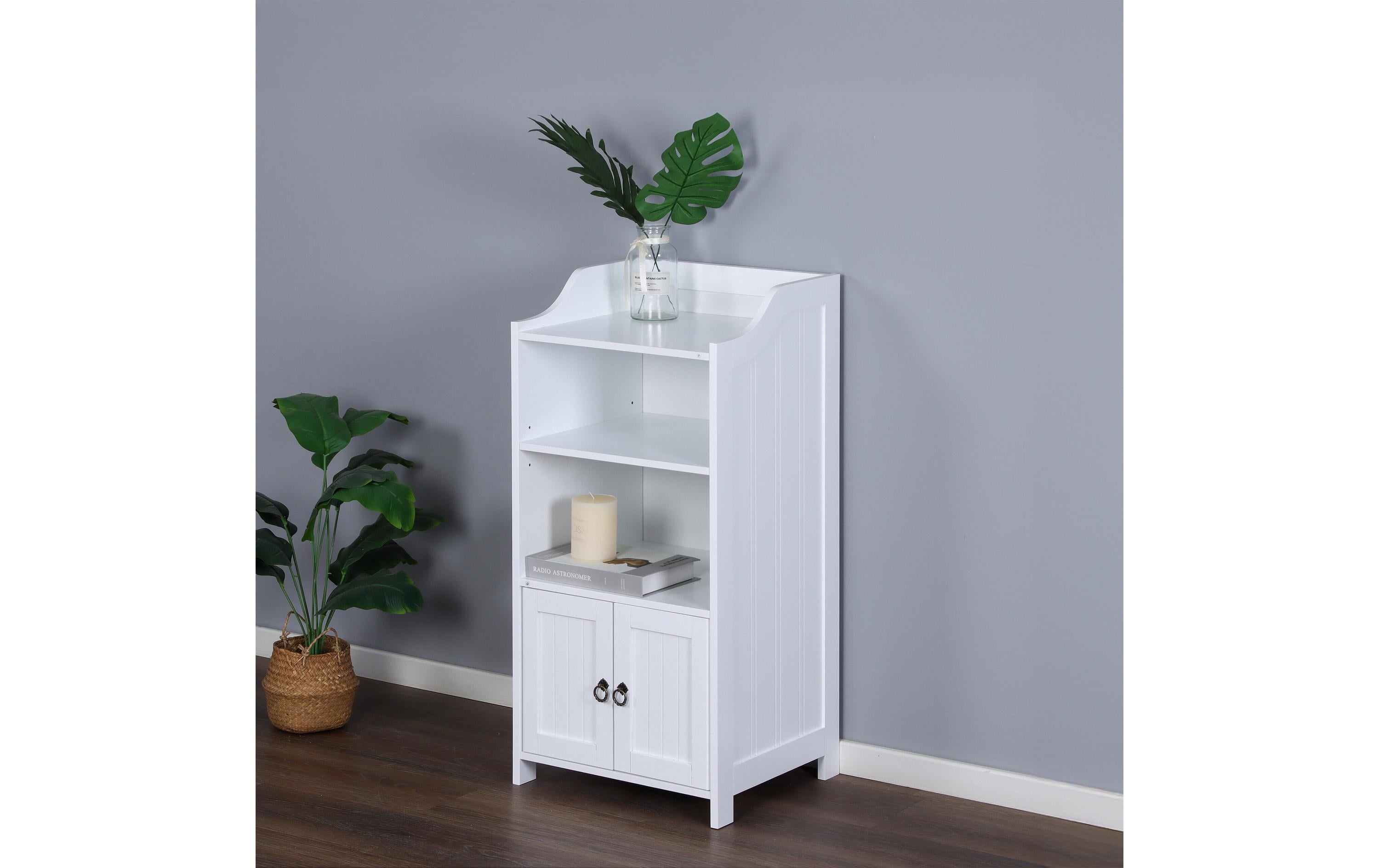 relaxdays Badezimmerregal 40.5 x 86 cm, Weiss