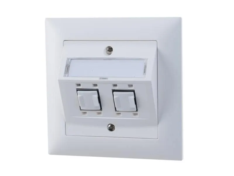 Feller EDIZIOdue Netzwerkdose UP 2x RJ45 Kat. 6A ungeschirmt Feller EDIZIOdue Netzwerkdose UP 2x RJ45 Kat. 6A ungeschirmt