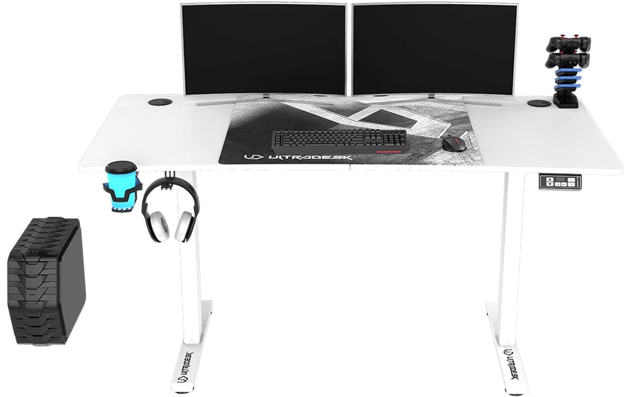 Ultradesk Gaming Tisch Level V2 Weiss