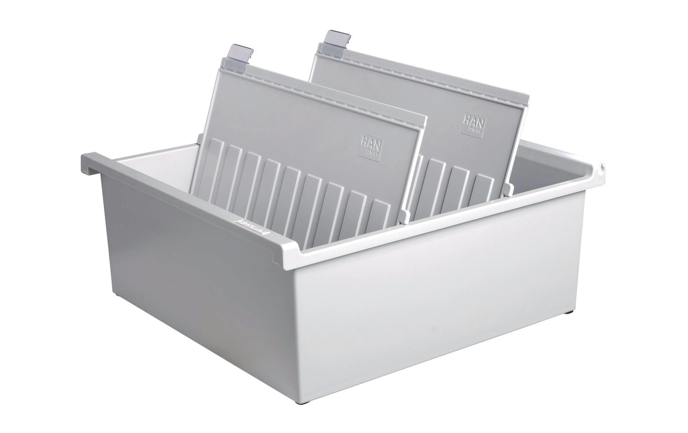 HAN Karteibox A4 Quer, 1300 Karten, Grau HAN Karteibox A4 Quer, 1300 Karten, Grau