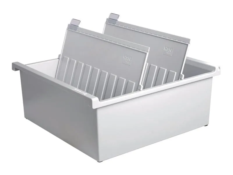 HAN Karteibox A4 Quer, 1300 Karten, Grau HAN Karteibox A4 Quer, 1300 Karten, Grau