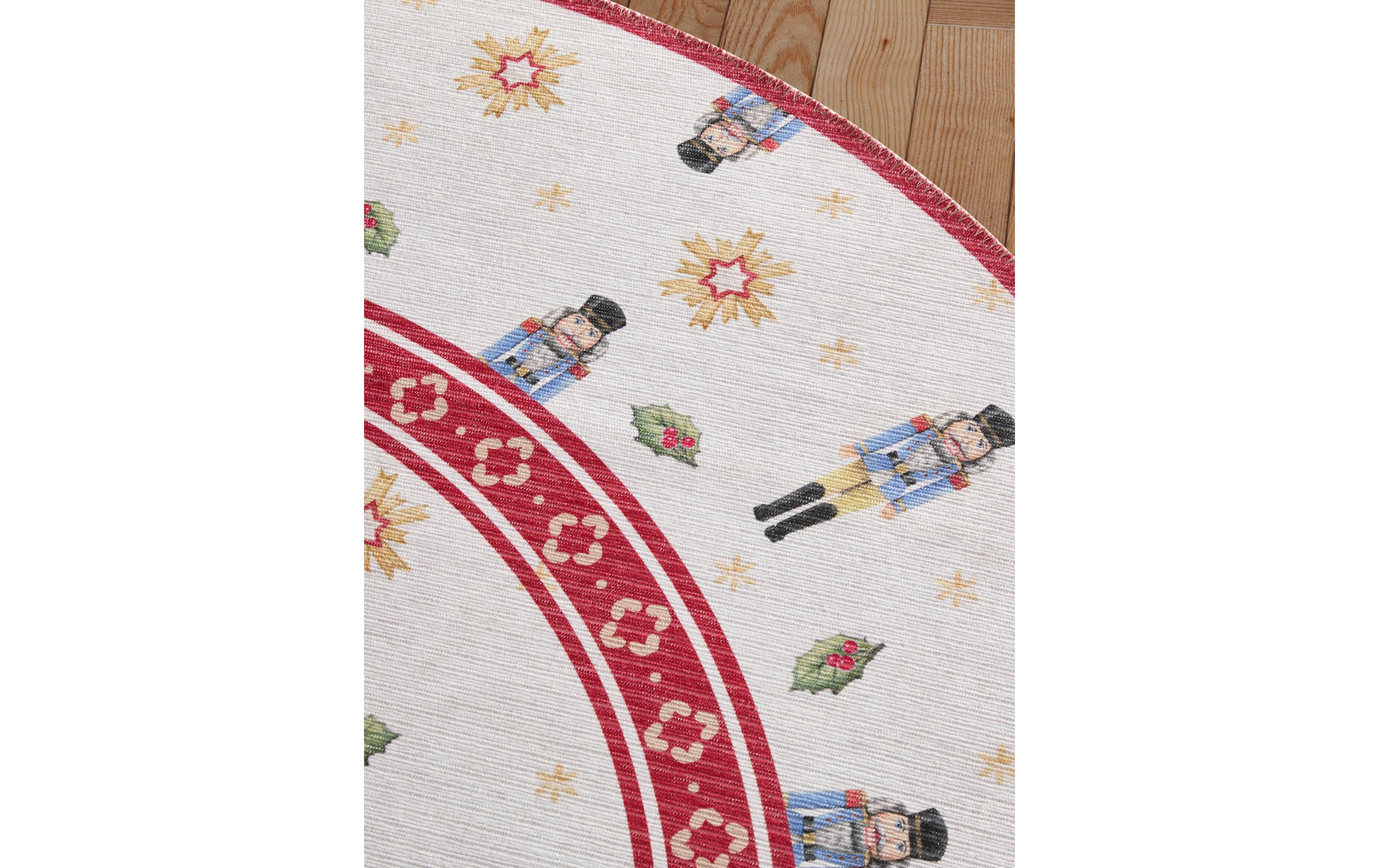 Villeroy & Boch Weihnachtsteppich Nussknacker 160 cm, Rot