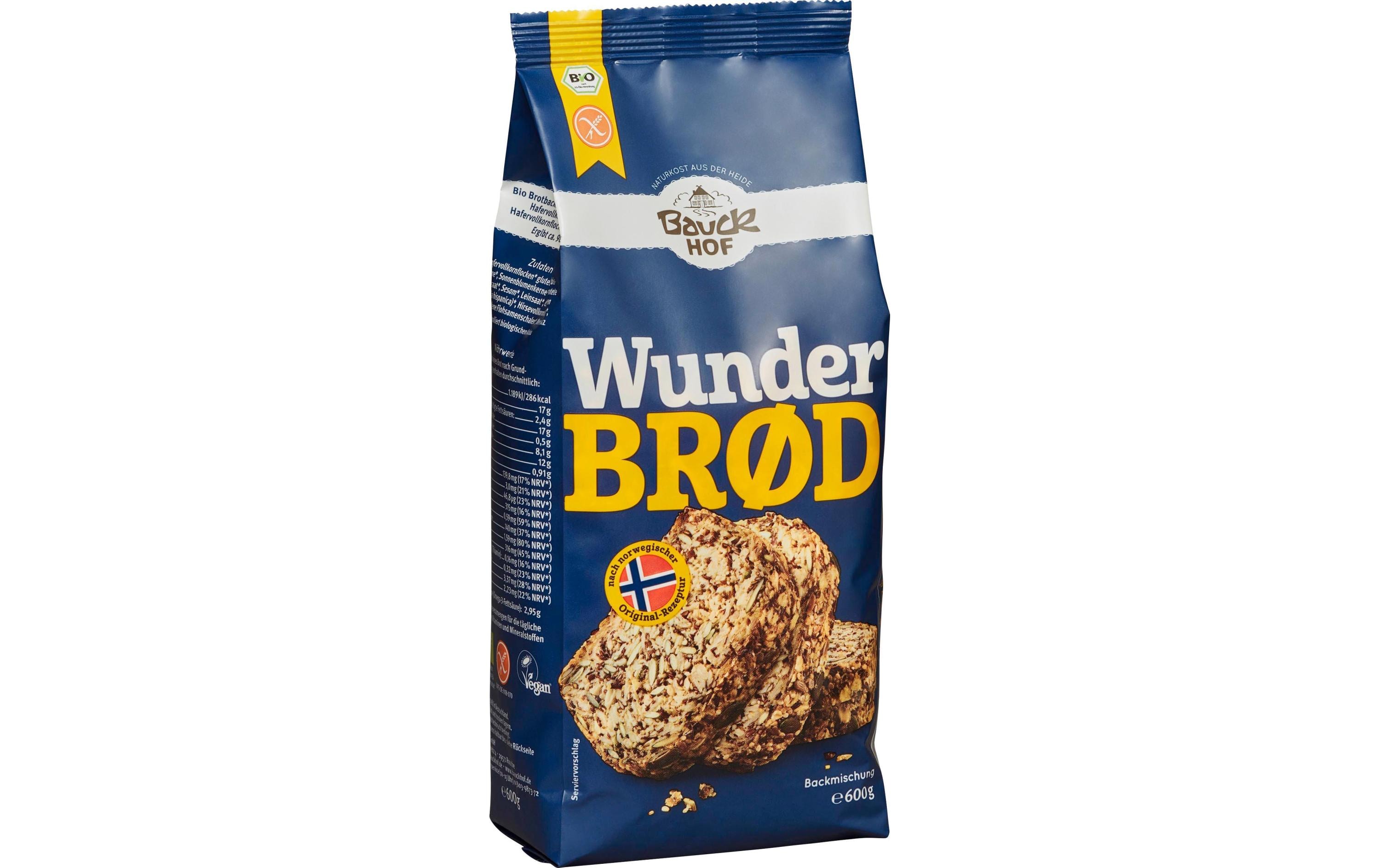 Bauck Mühle Backmischung Bio Wunderbrot glutenfrei 600 g