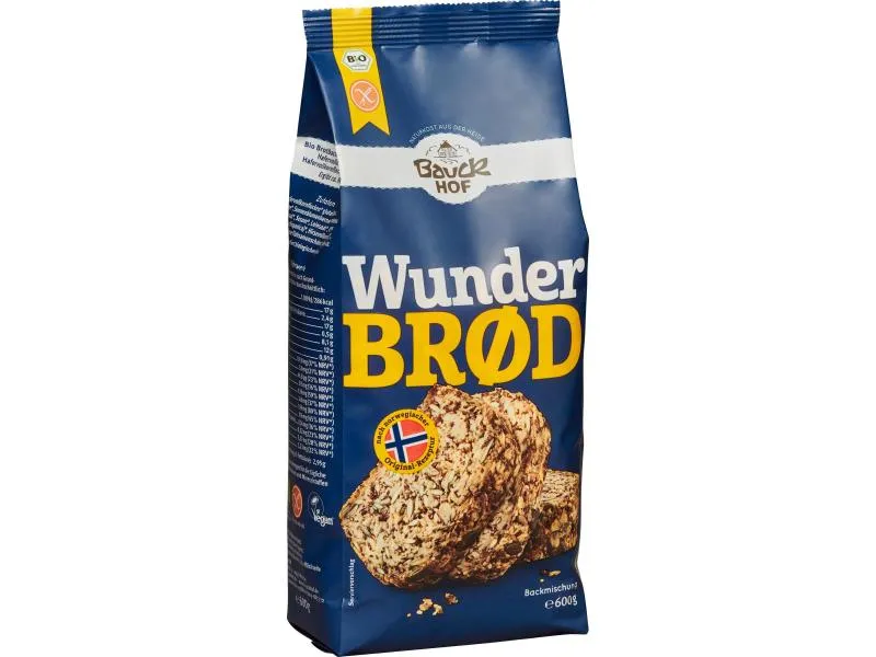 Bauck Mühle Backmischung Bio Wunderbrot glutenfrei 600 g