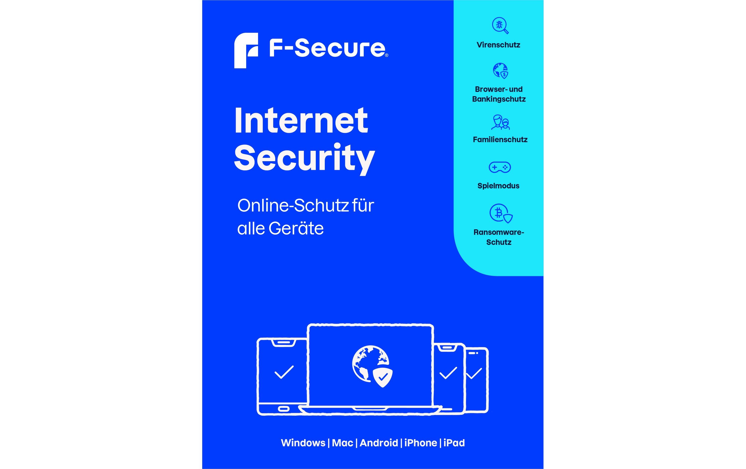F-Secure Internet Security ESD, Vollversion, 10 Geräte, 2 Jahre