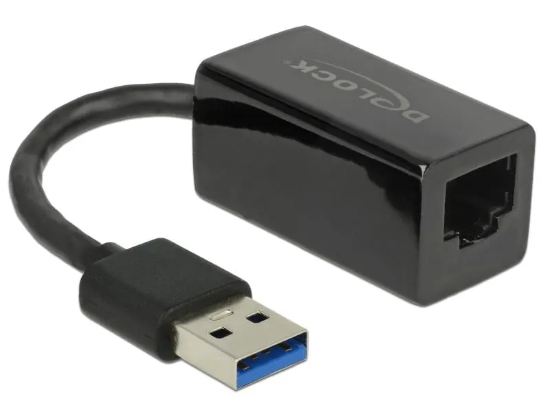 Delock Netzwerk-Adapter USB-A - RJ45 1Gbps, Schwarz