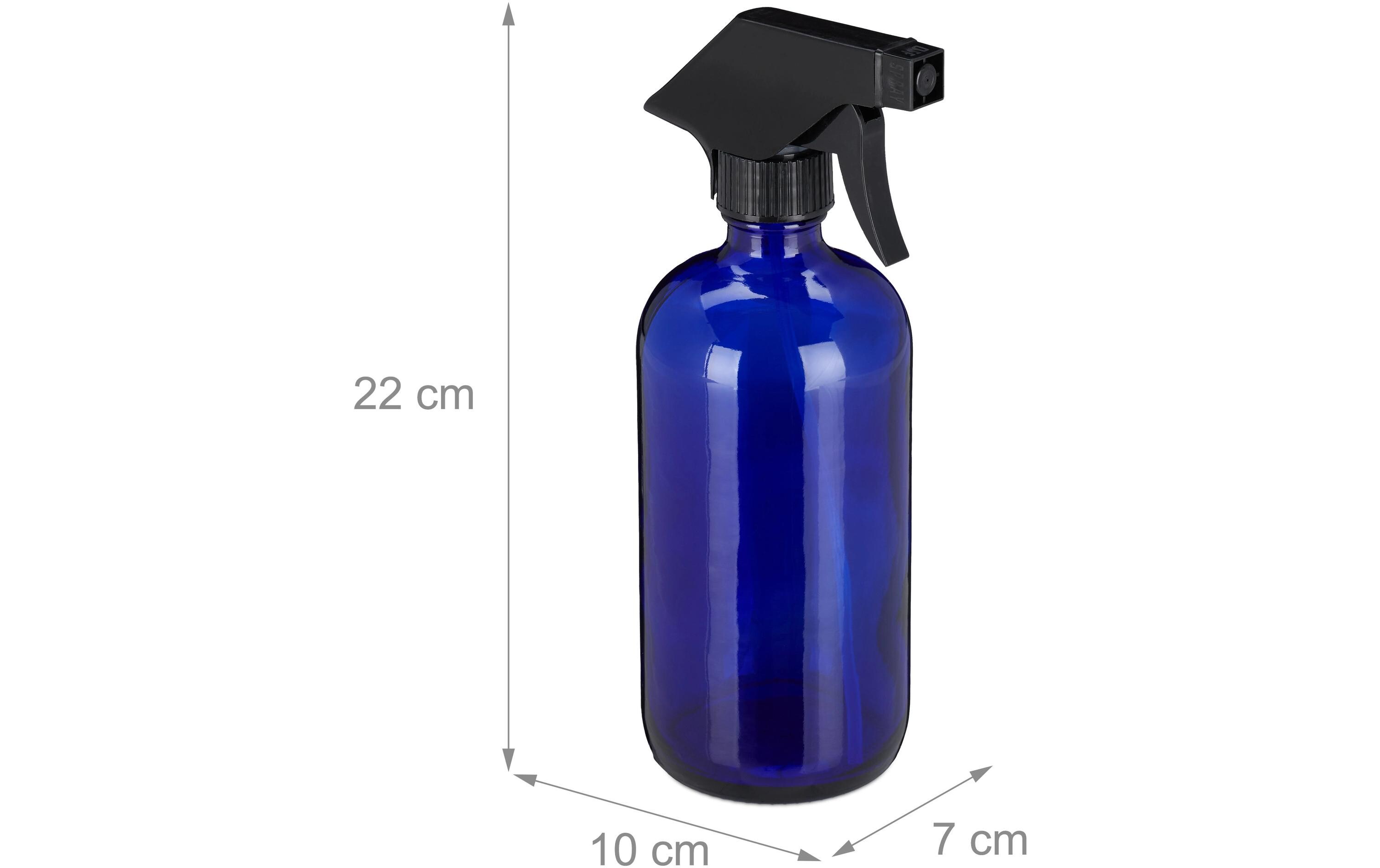 relaxdays Sprühflaschen 500 ml, Blau, 2 Stück