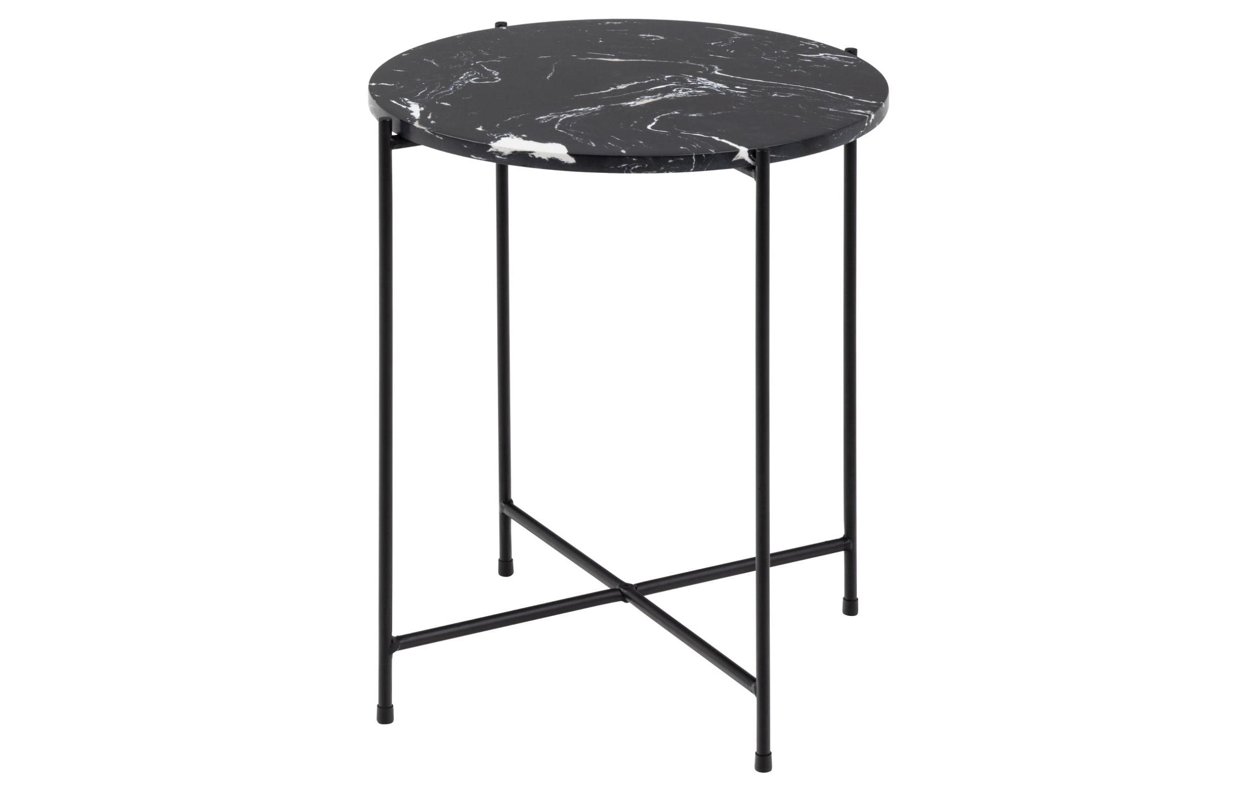 AC Design Couchtisch Avila Schwarz, Ø 42 x 45 cm