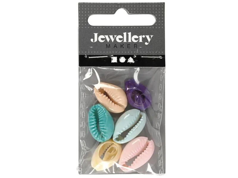 Creativ Company Perlen Muscheln, 20 mm, bunt, 6 Stk. Creativ Company Perlen Muscheln, 20 mm, bunt, 6 Stk.